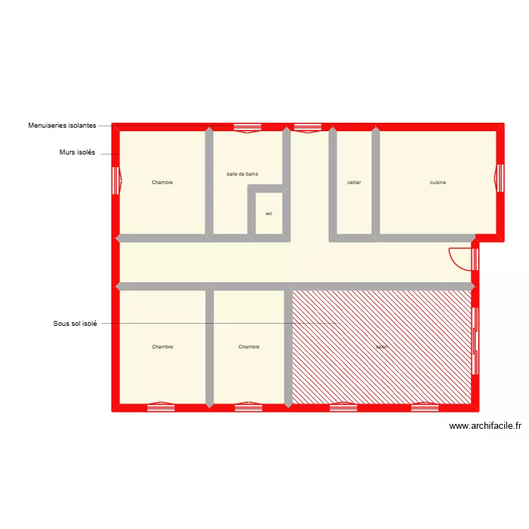 DENYS &eacute;tage &eacute;tape 2. Plan de 9  et 112 m²