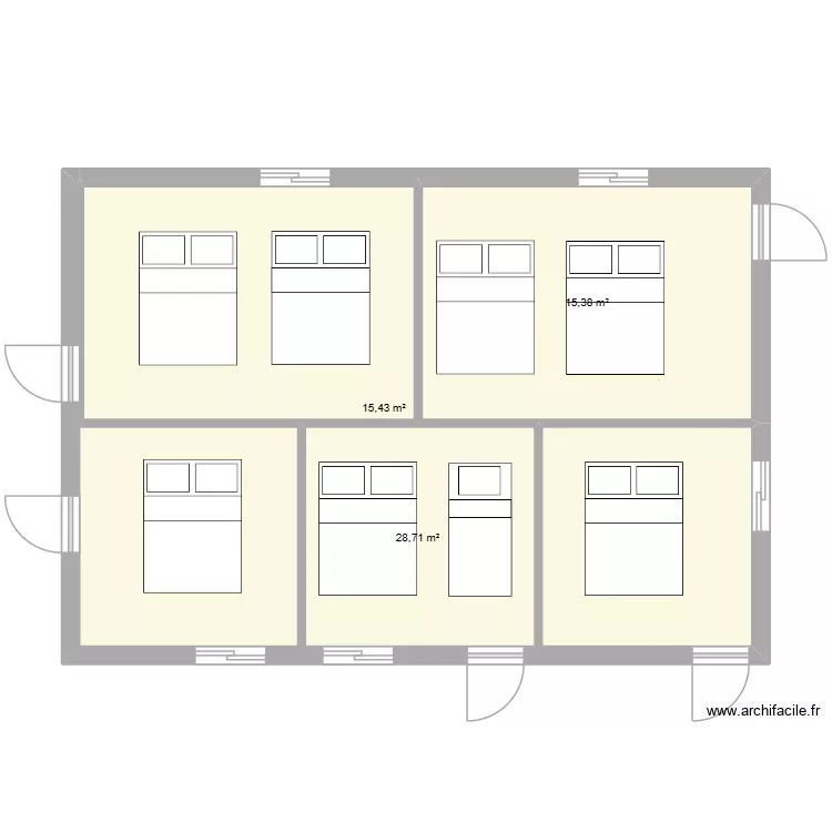 cdm repart d21-1. Plan de 3  et 60 m²
