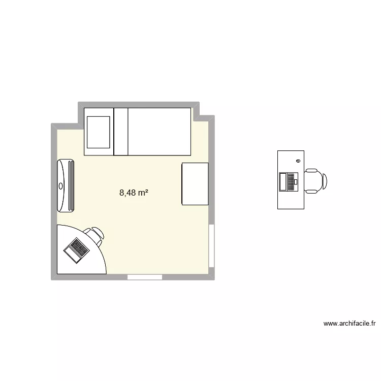 Chambre. Plan de 