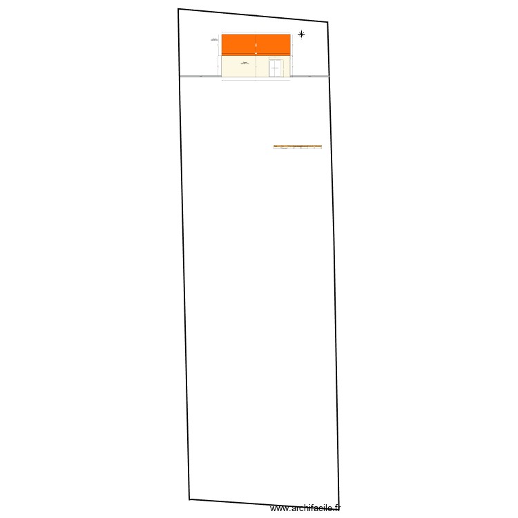 coupe face arri&egrave;re sans extension. Plan de 0 pièce et 0 m2
