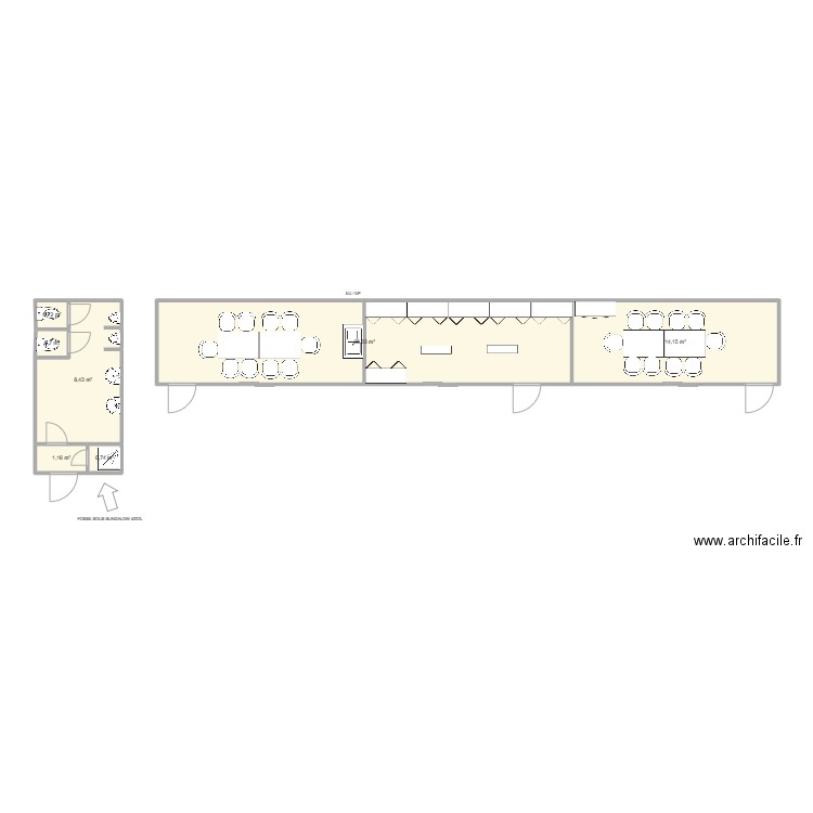 CARNEIRO CHANTIER JANNEYRIAS 38280. Plan de 7 pièces et 54 m2