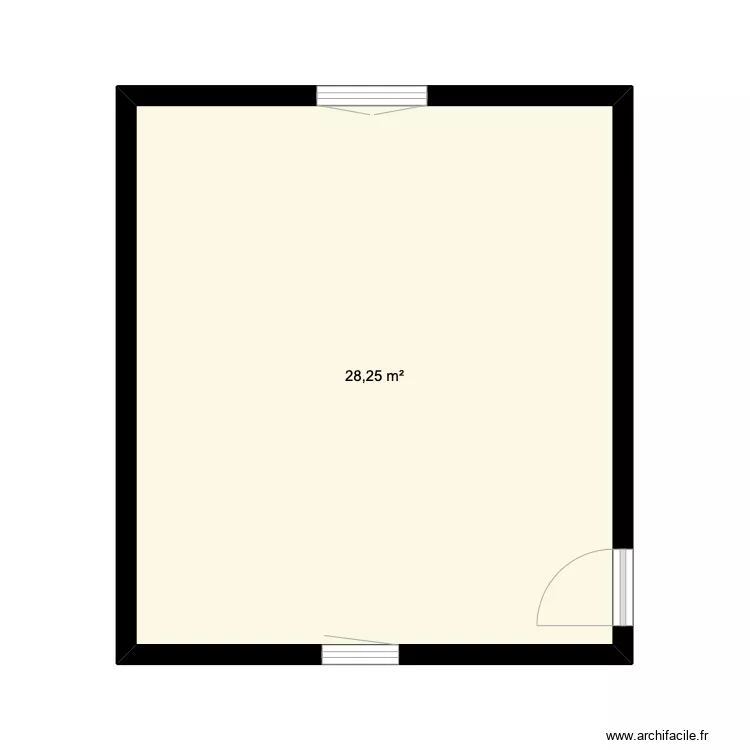 Chambre principale Alex Falgui&egrave;res. Plan de 