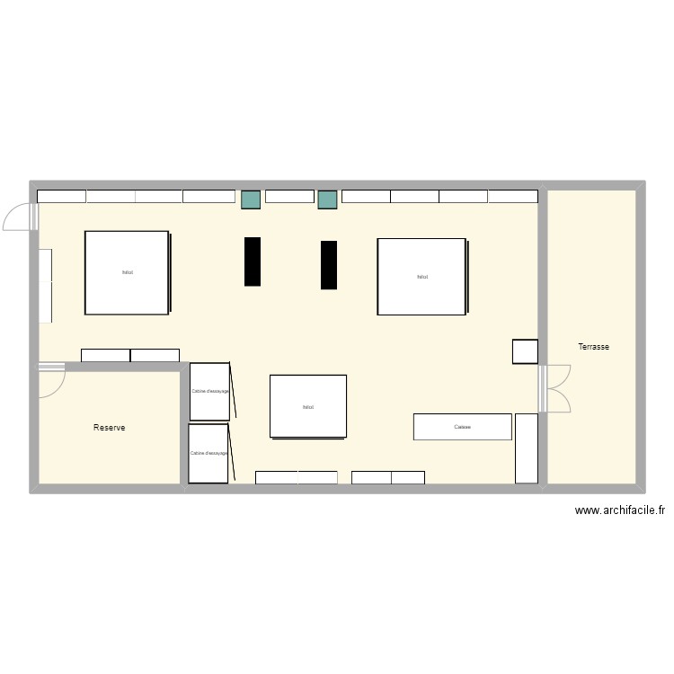 South west. Plan de 3 pièces et 152 m2