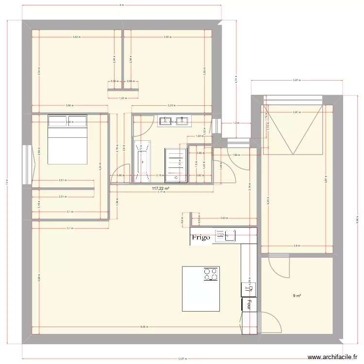 semblancay. Plan de 2 et 126 m² semblancay. Plan de 2 et 126 m²