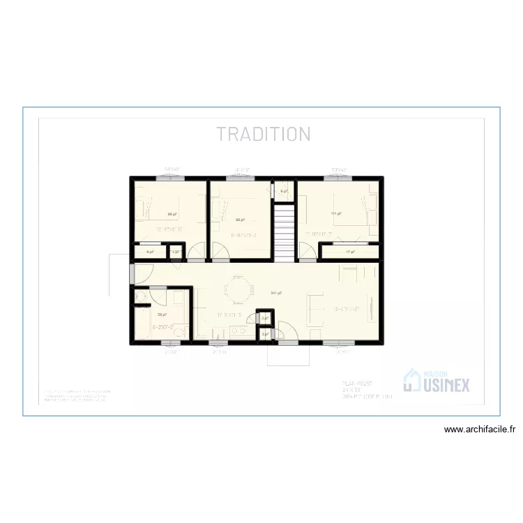 TRADITION 0253 24' X 36' - PLAN VIERGE. Plan de 