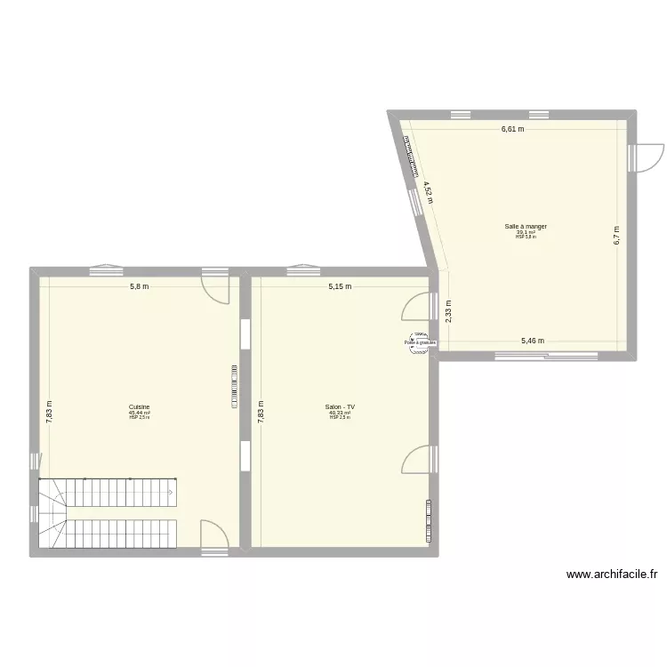 Tif_RdC. Plan de 3 Pièces et 125 m² Tif_RdC. Plan de 3 Pièces et 125 m²