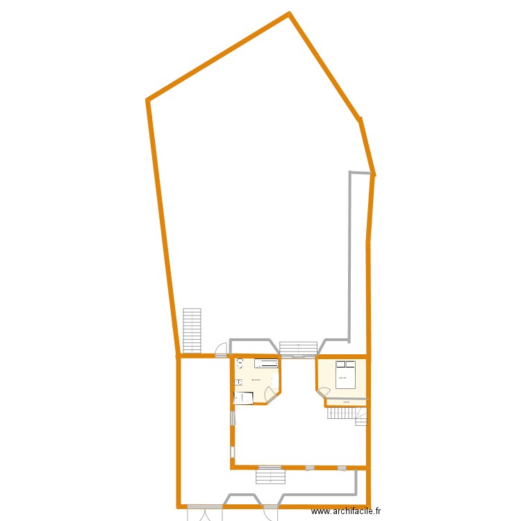 moramanga2. Plan de 3 pièces et 22 m2