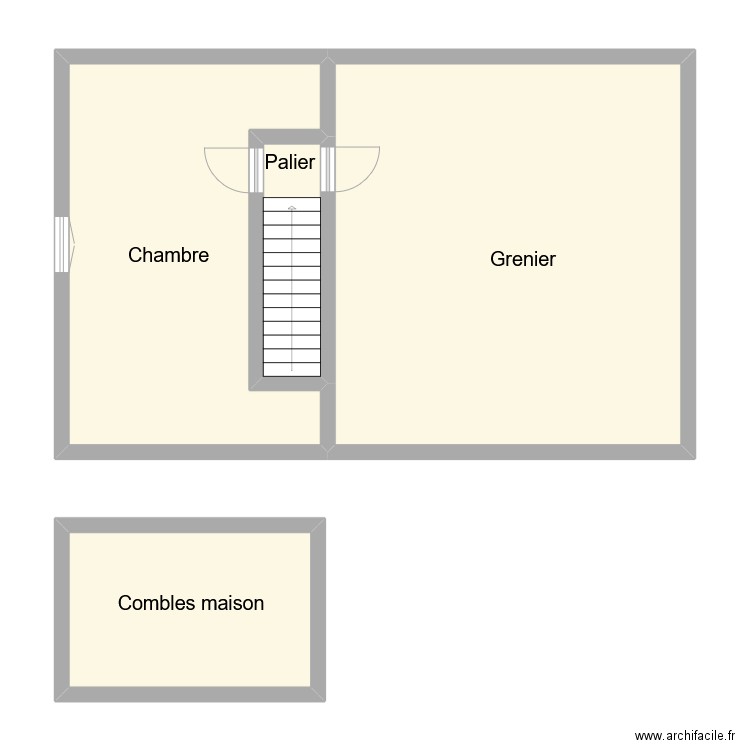lecouturier etage. Plan de 4 pièces et 83 m2
