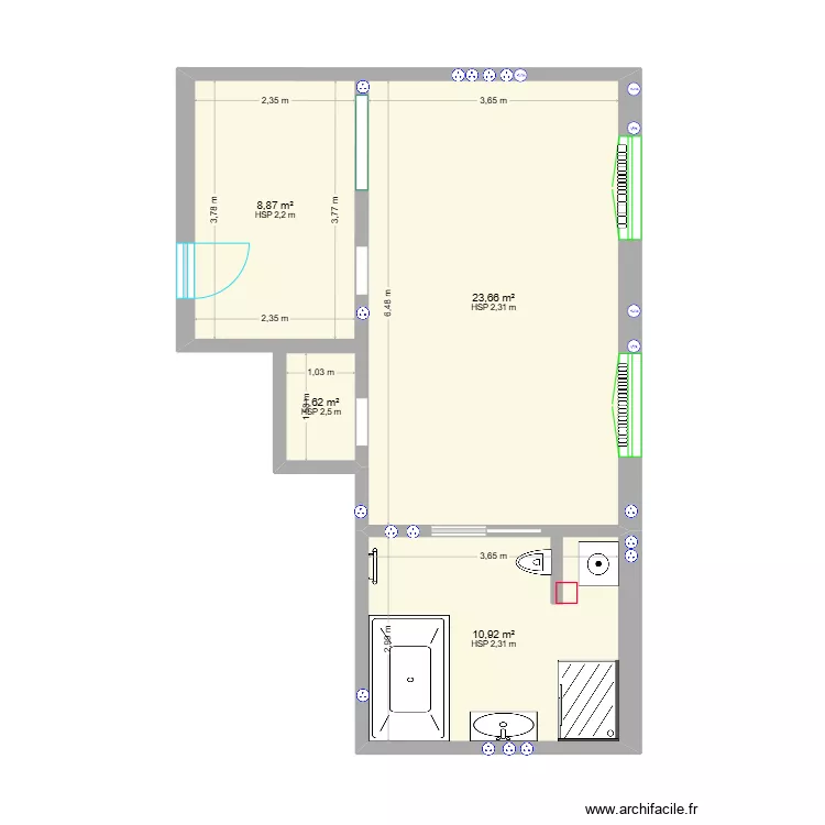Appartement St Brevin 2. Plan de 