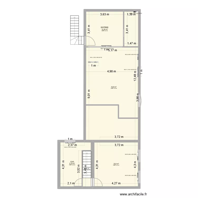 MAISON BELBEUF 1. Plan de 5 et 94 m² MAISON BELBEUF 1. Plan de 5 et 94 m²