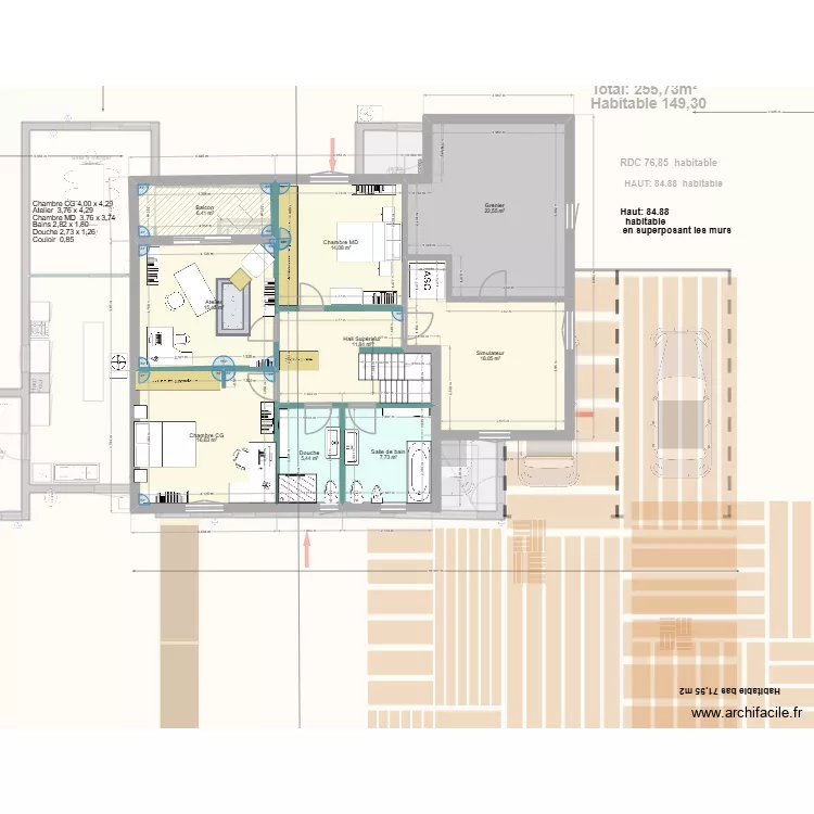 Crazy Dream  avec salle simulateur 17/01/26. Plan de 20  et 1605 m²