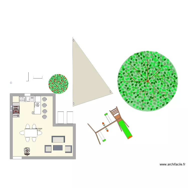 Plan terrasse. Plan de 