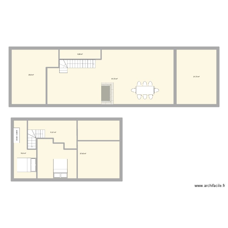 saint marcel bel accueil. Plan de 7 pièces et 167 m2