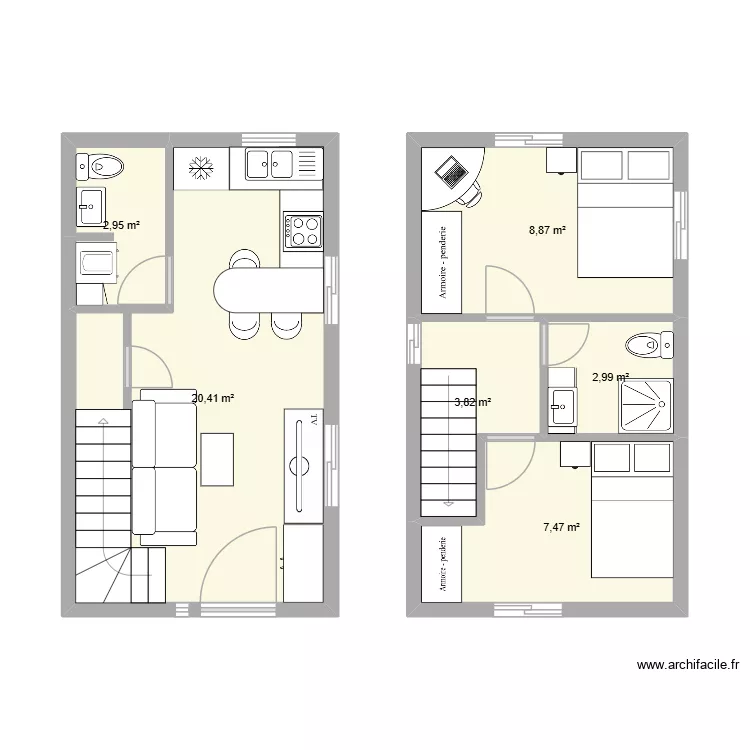 Battambang. Plan de 6 et 47 m² Battambang. Plan de 6 et 47 m²