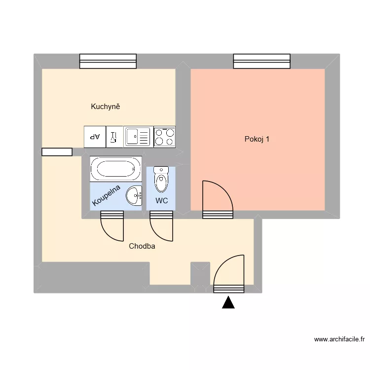 Sokolsk&aacute; tř&iacute;da 2540, byt 2. Plan de 12  et 157 m²