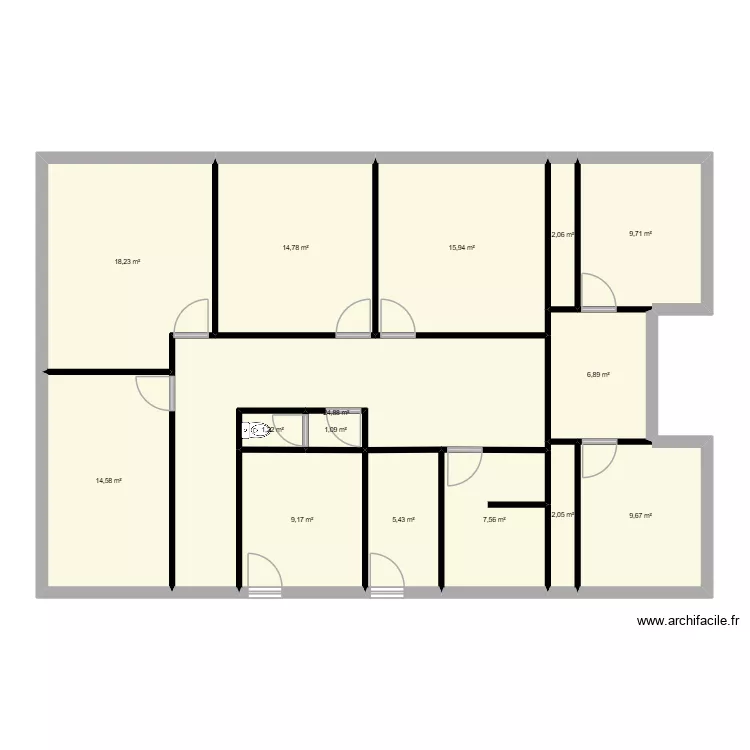 existant Cenon. Plan de 