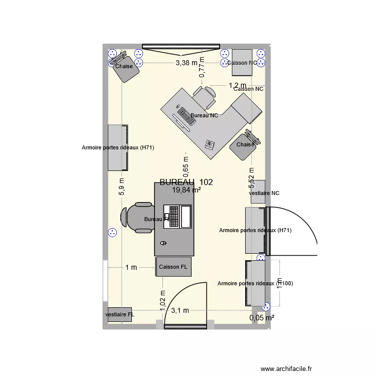 102 bureau Florence et Nadège-30062026. Plan de 2 et 20 m² 102 bureau Florence et Nadège-30062026. Plan de 2 et 20 m²