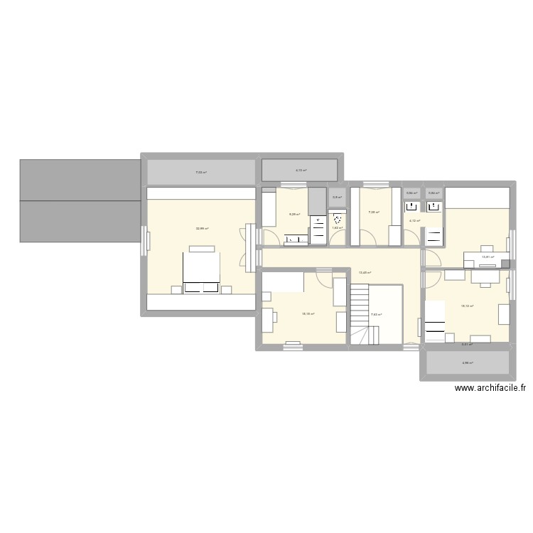 maison105. Plan de 17 pièces et 139 m2