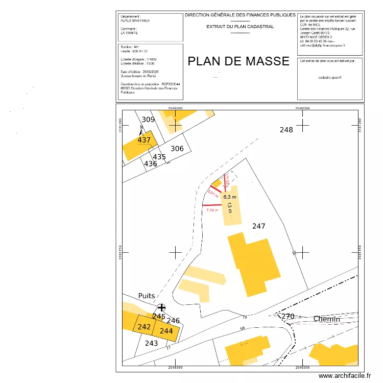 Plan de Masse Juin 25. Plan de Plan de Masse Juin 25. Plan de