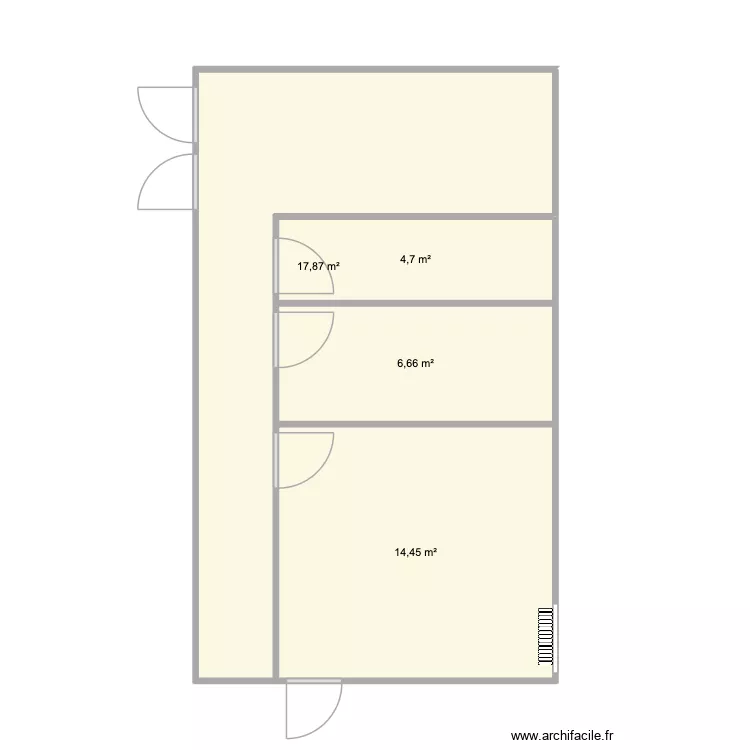 CABINET CARDIOLOGUE. Plan de 4 et 44 m² CABINET CARDIOLOGUE. Plan de 4 et 44 m²