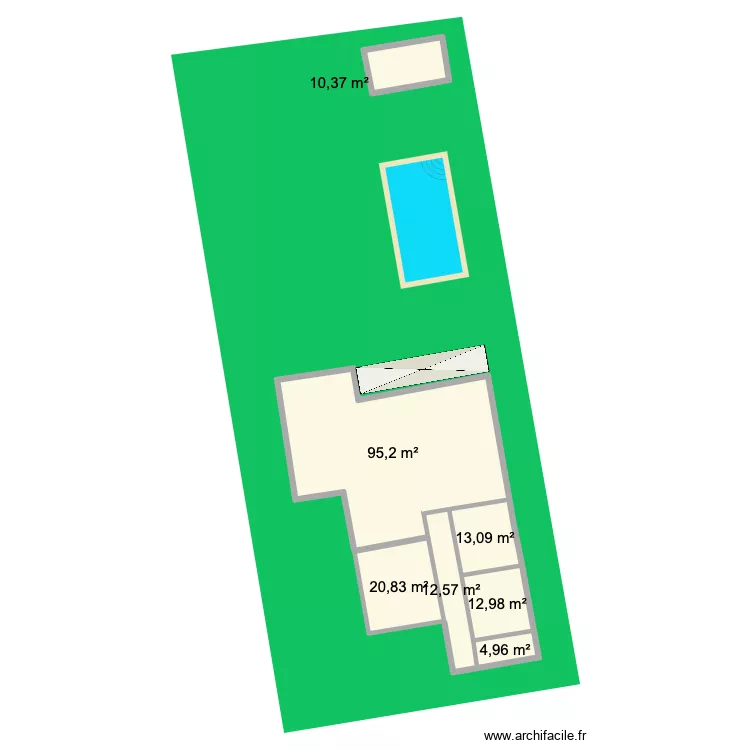 Morcenx-la-Nouvelle cadastre. Plan de 7  et 170 m²