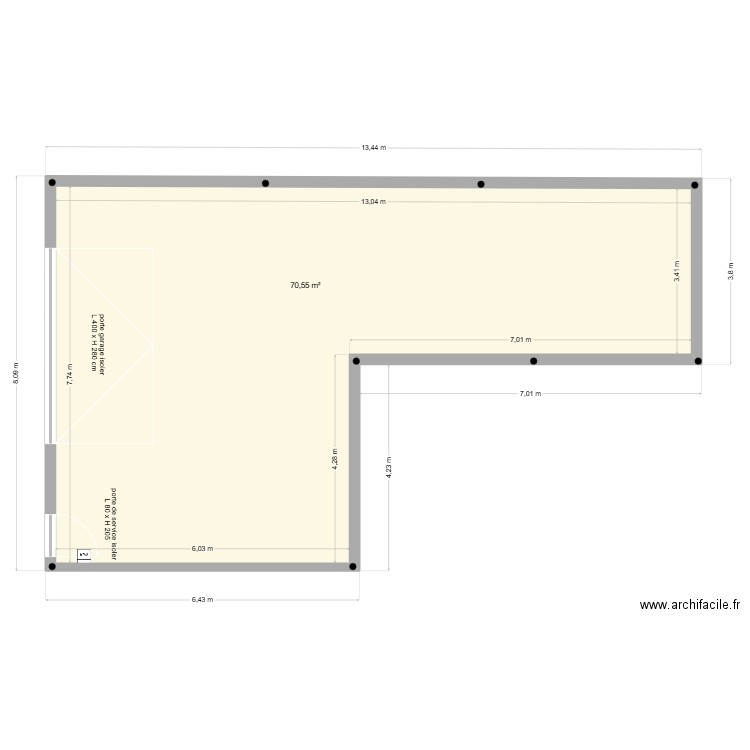 garage plan de masse. Plan de 1 pièce et 71 m2