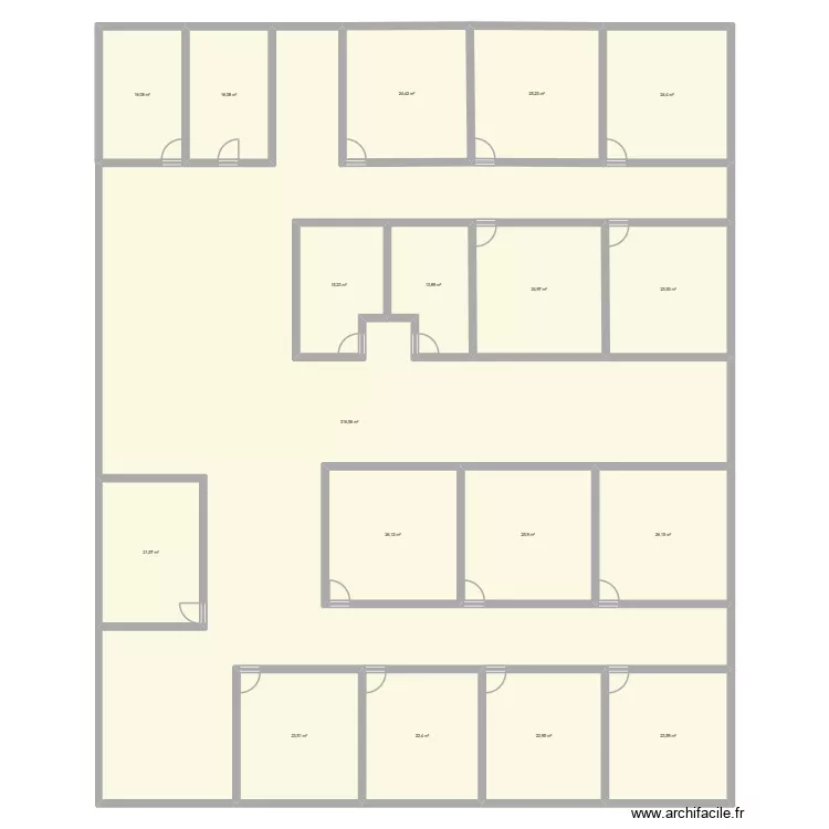 Plano FIEC vieja 11D. Plan de 18  et 693 m²