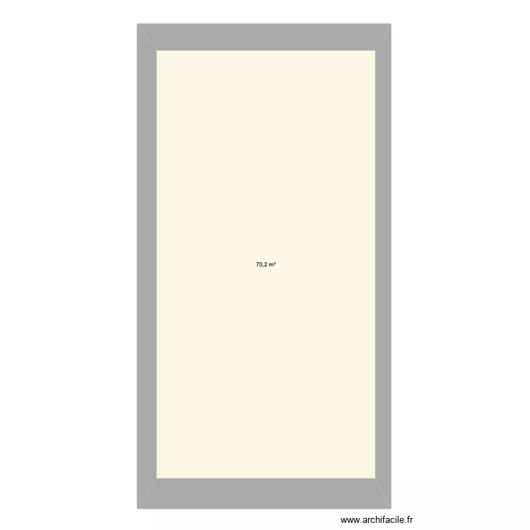 RDC. Plan de 1  et 63 m²