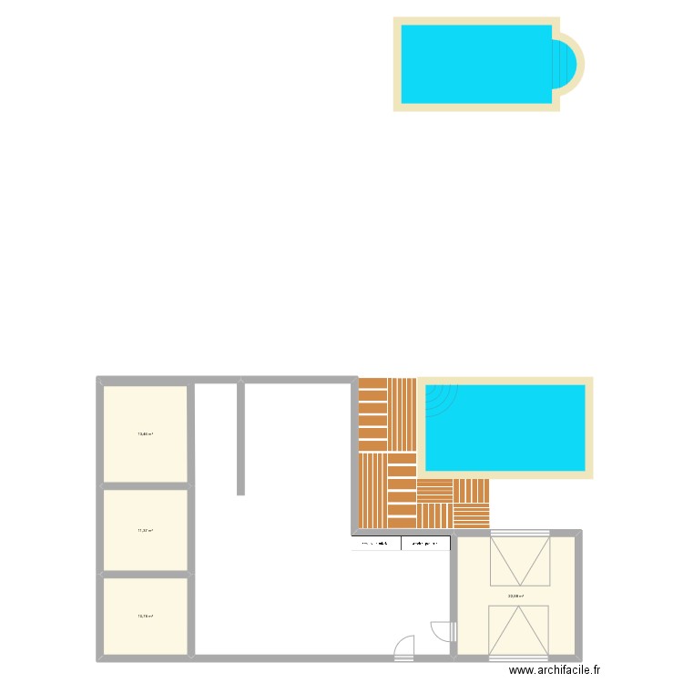 P1 L. Plan de 4 pièces et 59 m2