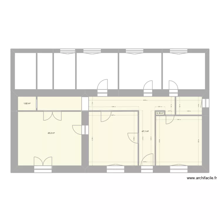 Maison loulou 1. Plan de 4 Pièces et 74 m²
