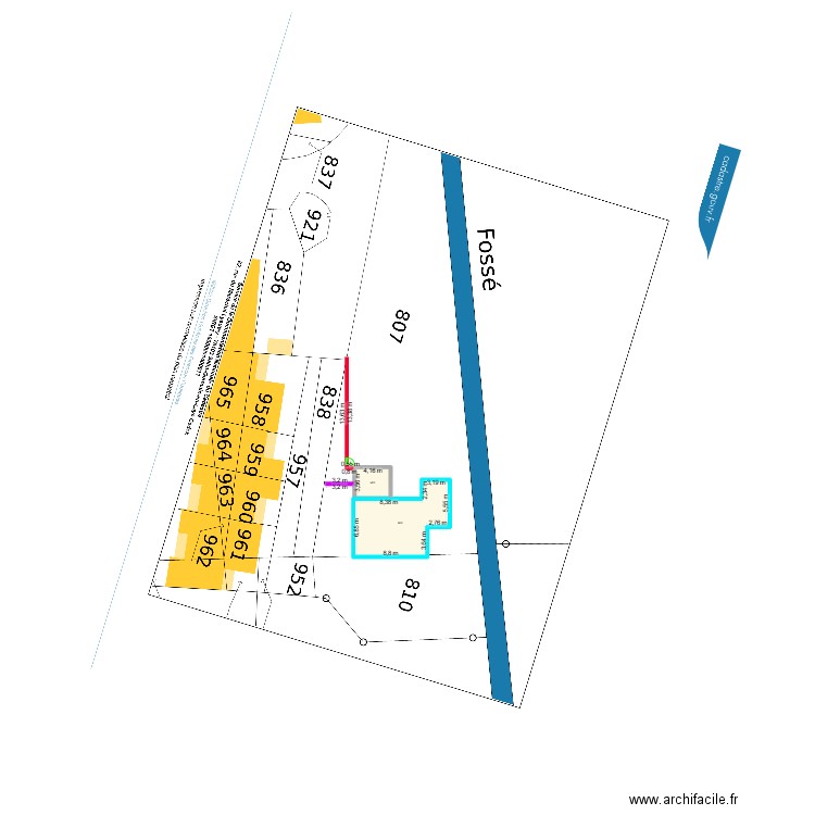 plandeclaration prealable. Plan de 2 pièces et 91 m2