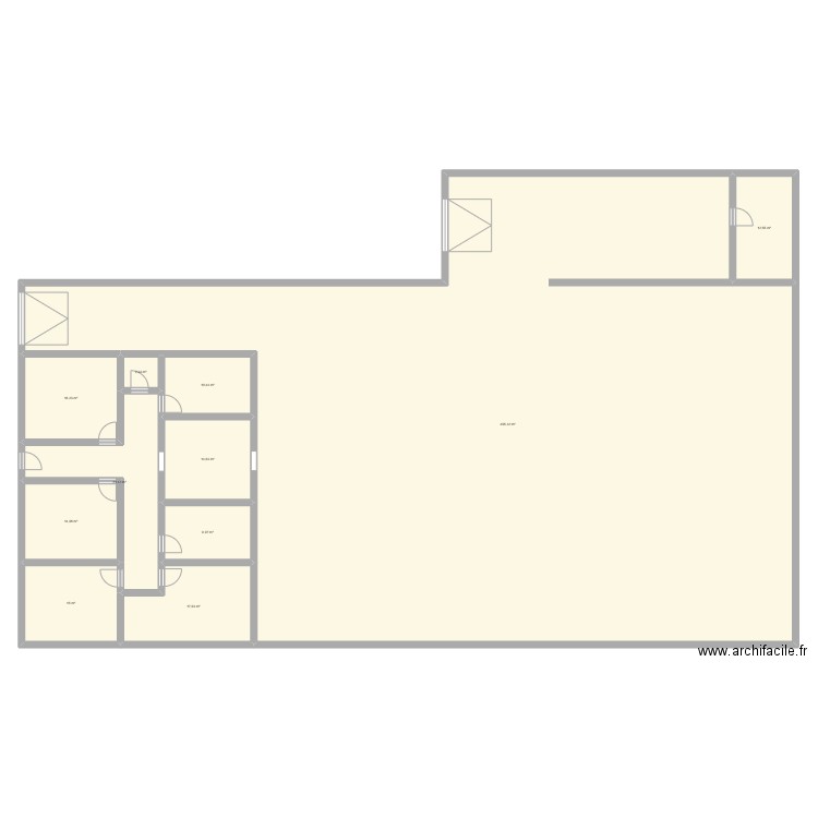 ortho. Plan de 11 pièces et 631 m2