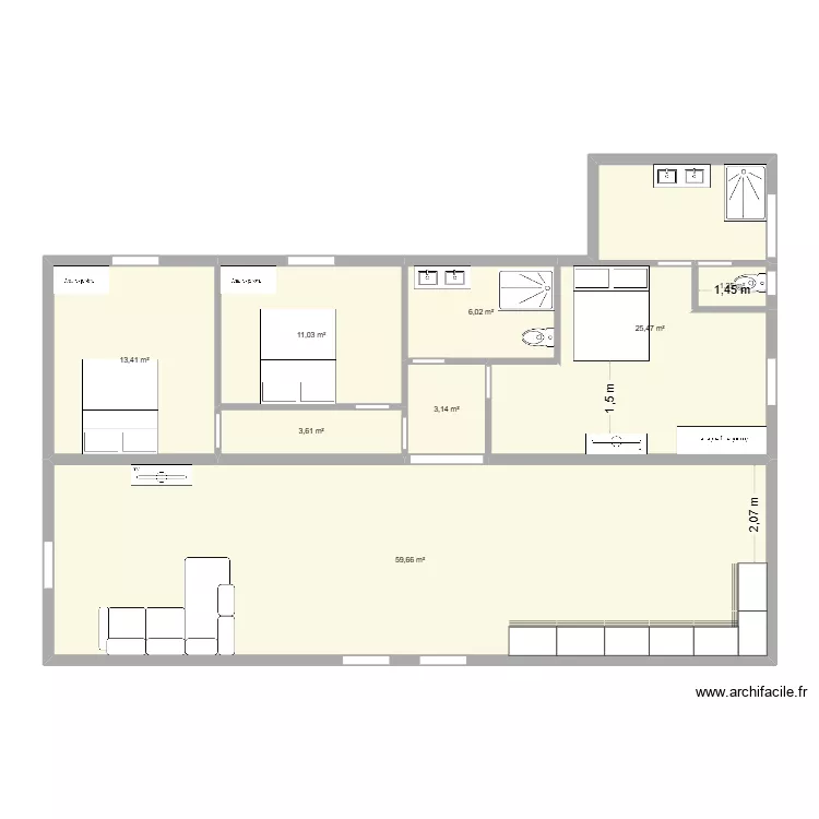 projet v3. Plan de 8 et 124 m² projet v3. Plan de 8 et 124 m²