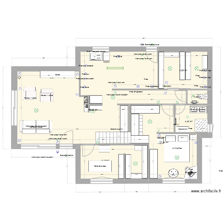 plan électricité2. Plan de 10 pièces et 149 m2