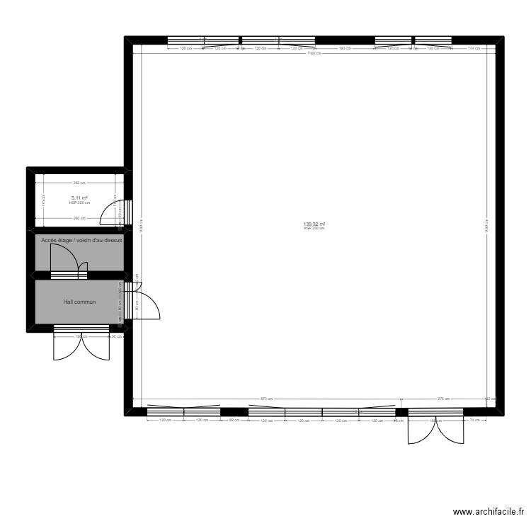 Evry - Bois Sauvage / Urba. Plan de 4 pièces et 152 m2