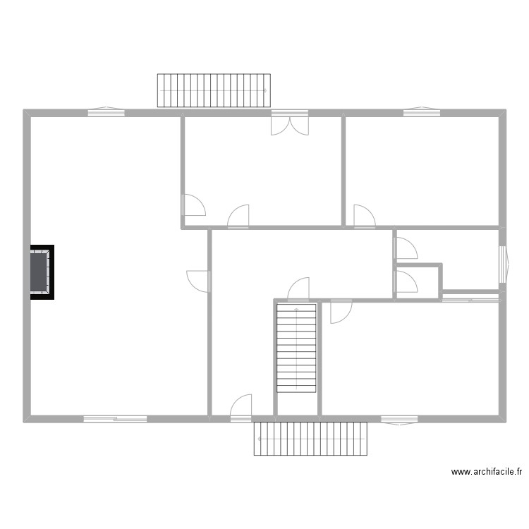 GUICHARD H. Plan de 9 pièces et 192 m2