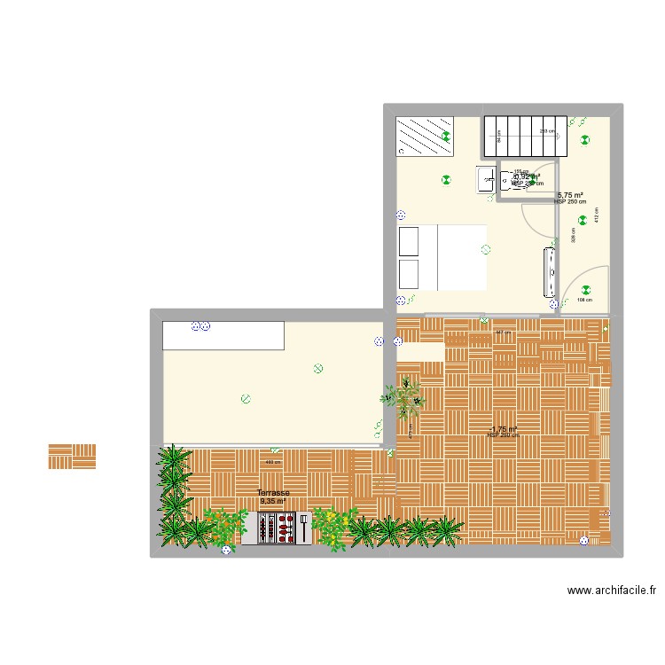 PROJET LESPI. Plan de 15 pièces et 180 m2