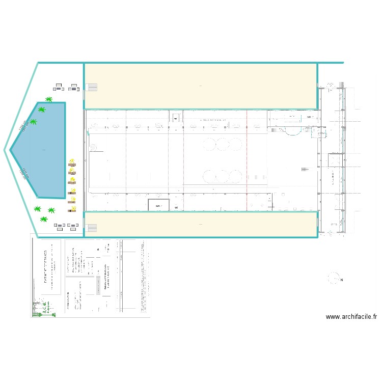 niv 2 ext. Plan de 3 pièces et 1171 m2