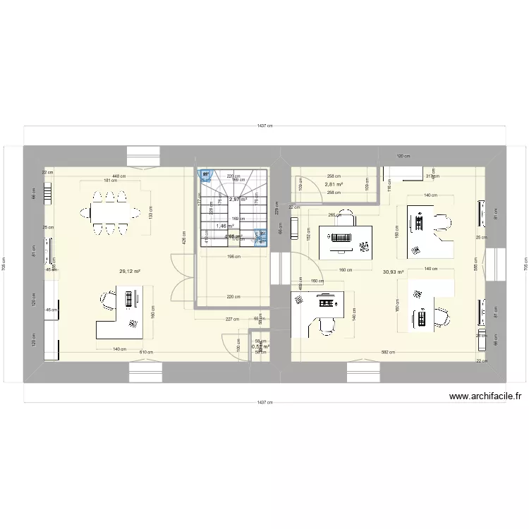 MAISON BLANC. Plan de 