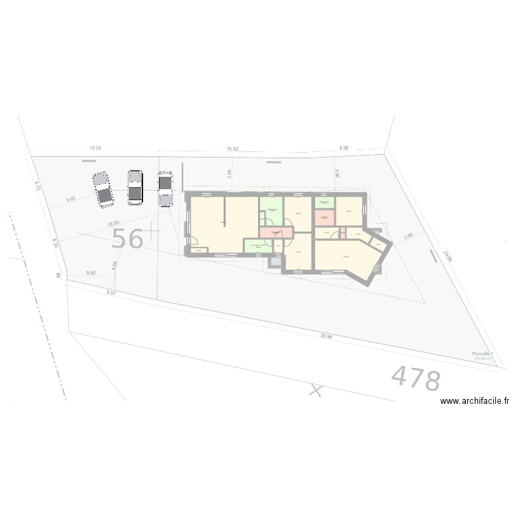 Maison Surbaix 9. Plan de 17 pièces et 126 m2