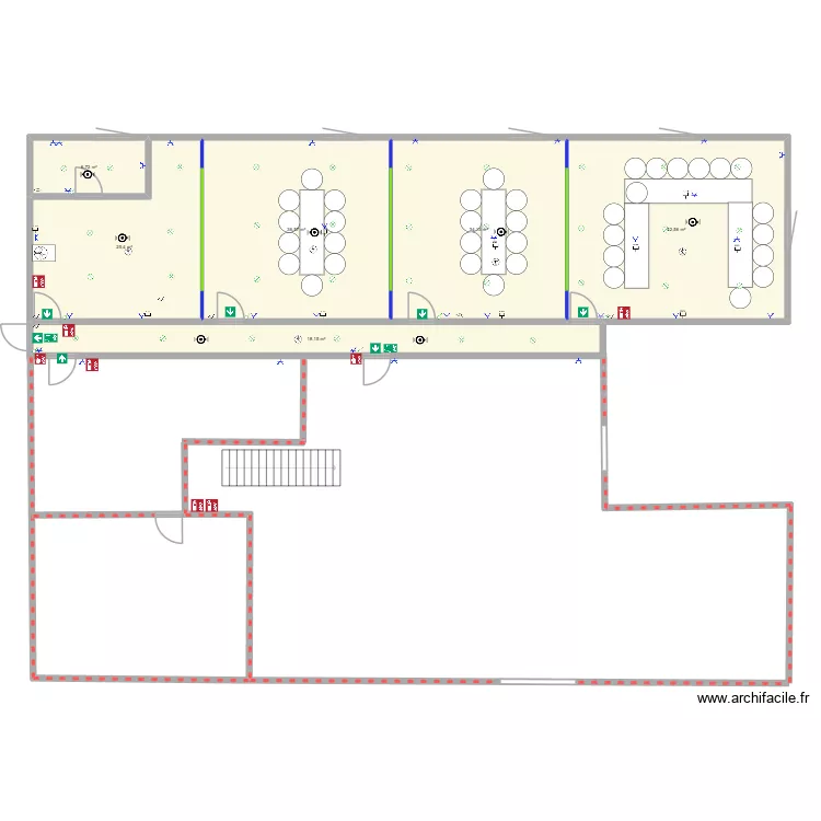 projet bureau &eacute;tage. Plan de 