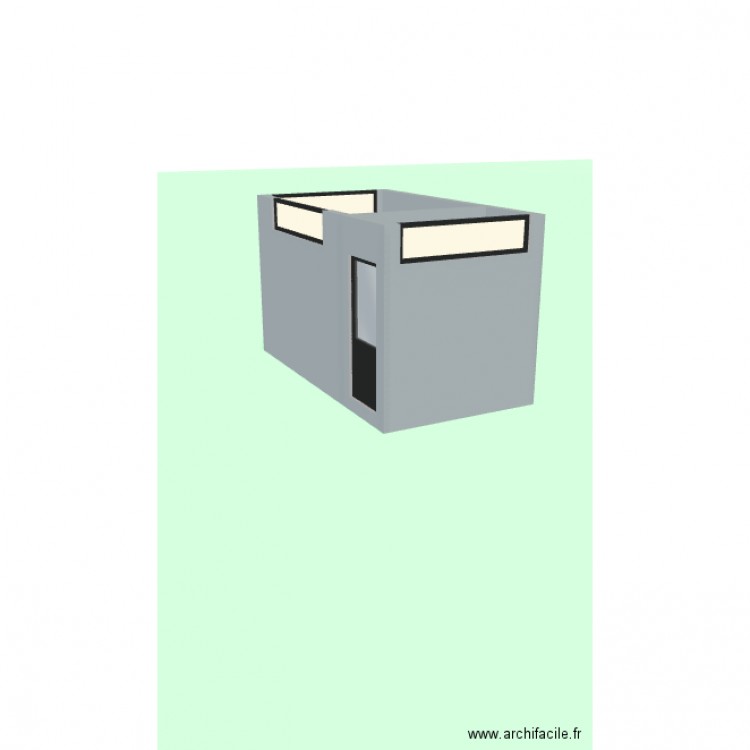 Abri. Plan de 2 pièces et 9 m2