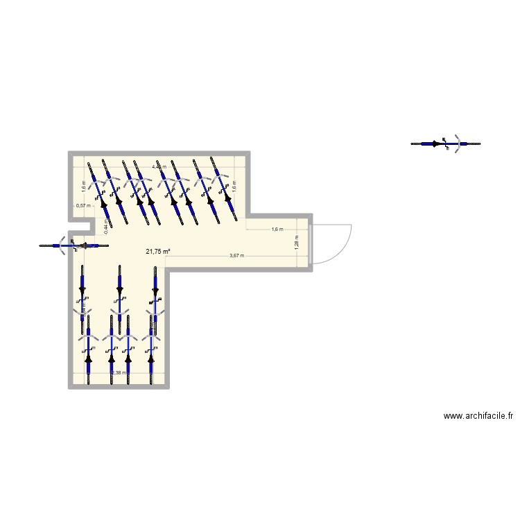 Garage Velo E2 - 2. Plan de 1 pièce et 22 m2