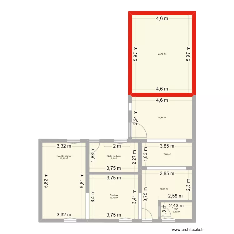 essai 1. Plan de 8 Pièces et 104 m²