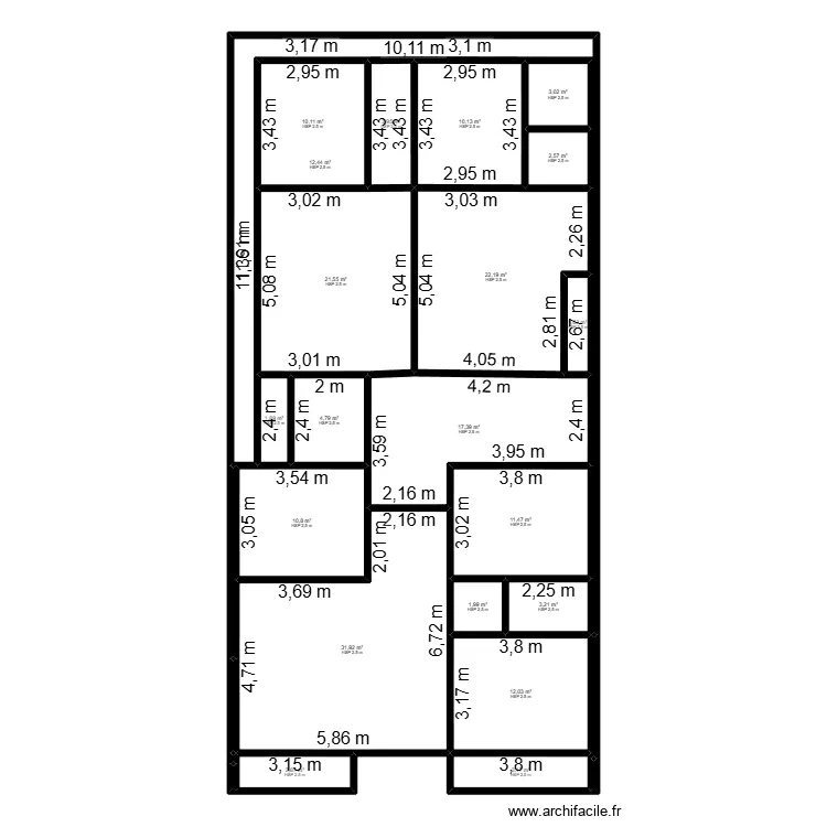 Felina 2. Plan de 20  et 189 m²