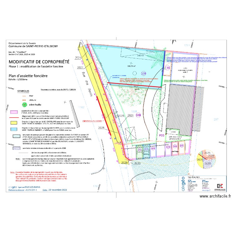 Plan de masse copropriété 2. Plan de 3 pièces et 356 m2