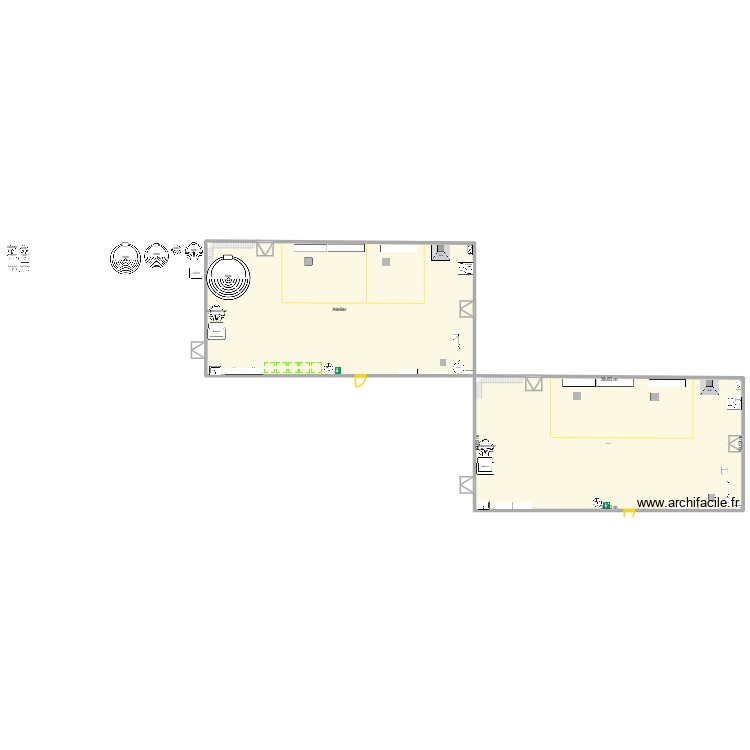 Zone MFG - Detail zone Atelier. Plan de 0 pièce et 0 m2 Zone MFG - Detail zone Atelier. Plan de 0 pièce et 0 m2