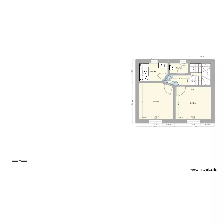 maison. Plan de 5 et 29 m² maison. Plan de 5 et 29 m²
