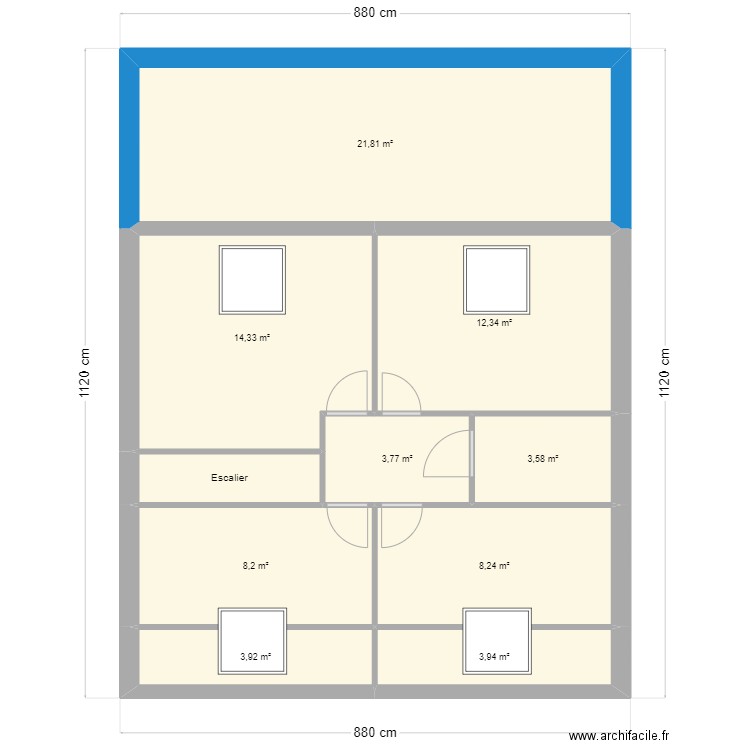 Etage. Plan de 0 pièce et 0 m2