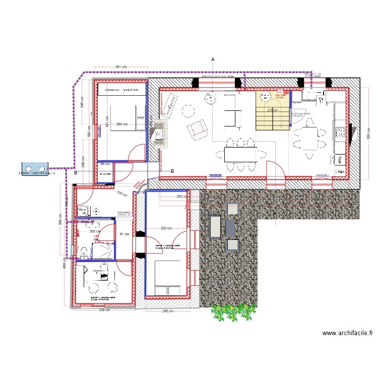 DENES Rozenn . Plan de 9 pièces et 273 m2